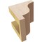 Ekena Millwork 4"W x 4"D x 4"H Wide Newport Rough Cedar Woodgrain TimberThane Corbel, Primed Tan CORUR04X04X04NEWRCPR - alternate 3